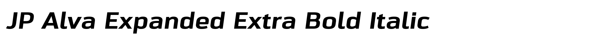 JP Alva Expanded Extra Bold Italic image